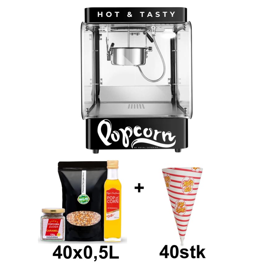 Popcornmaskine og nachos-varmeskab